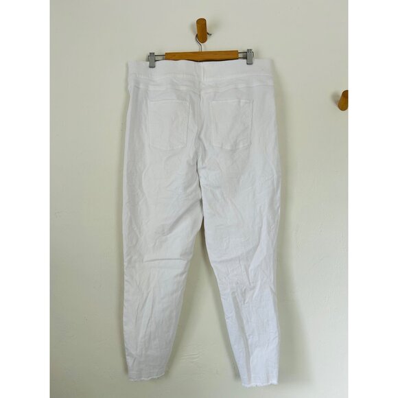 Spanx Womens 2X White Distressed Skinny Jeans - Picture 6 of 14